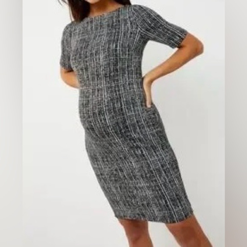 A Pea in the Pod Black and White Print Dress